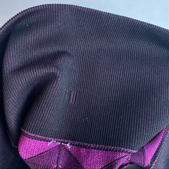 Lululemon Ebb To Street Chevron Purple Seamless Leggings Pant 8 - Picture 7 of 7